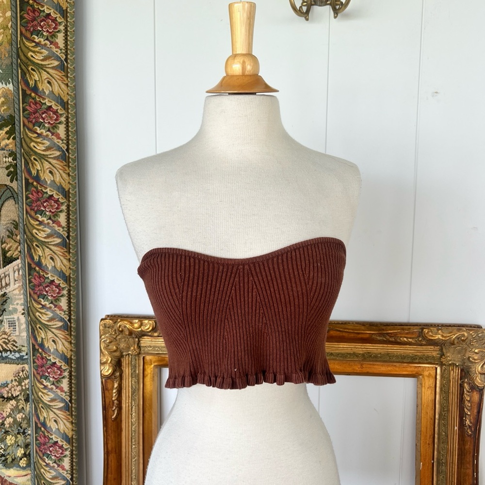 Majorelle Cropped Ribbed Tube Top